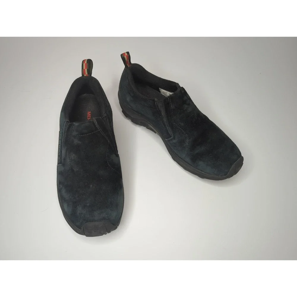MERRELL Jungle Moc Midnight Black Suede shoes Mens 8 J52929 Slip on Waterproof